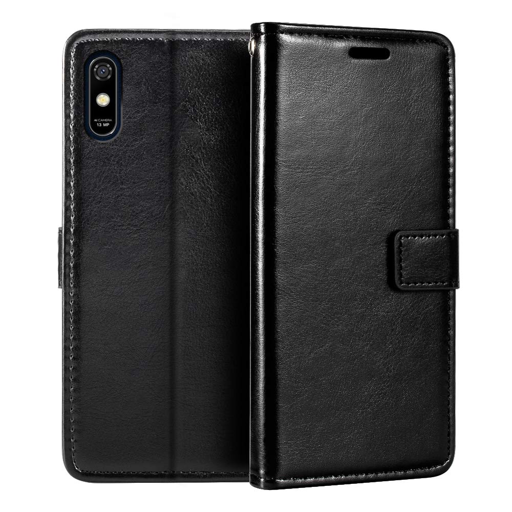 TP-Link Neffos C9 Max Wallet Case, Premium PU Leather Magnetic Flip Case Cover with Card Holder and Kickstand for TP-Link Neffos C9 Max