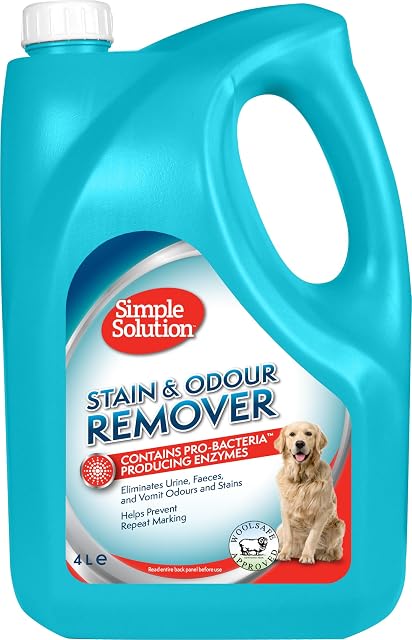 Simple Solution Removedor de Manchas y Olores para Perros, Limpiador Enzimático con Poder Limpiador…