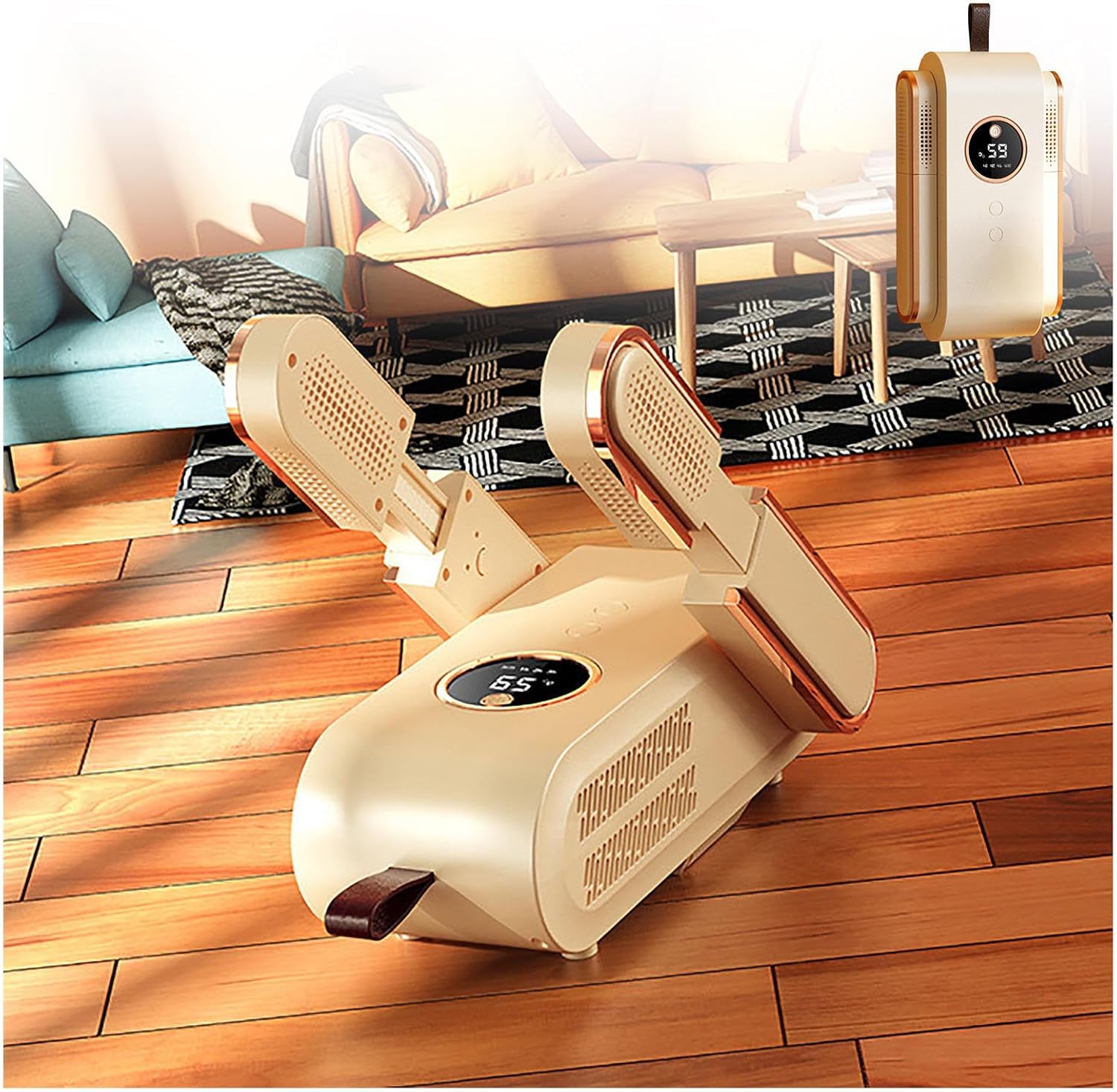 Shoe Dryers Portable, Soccer Cleat Dryer Foldable Expandable with Blu