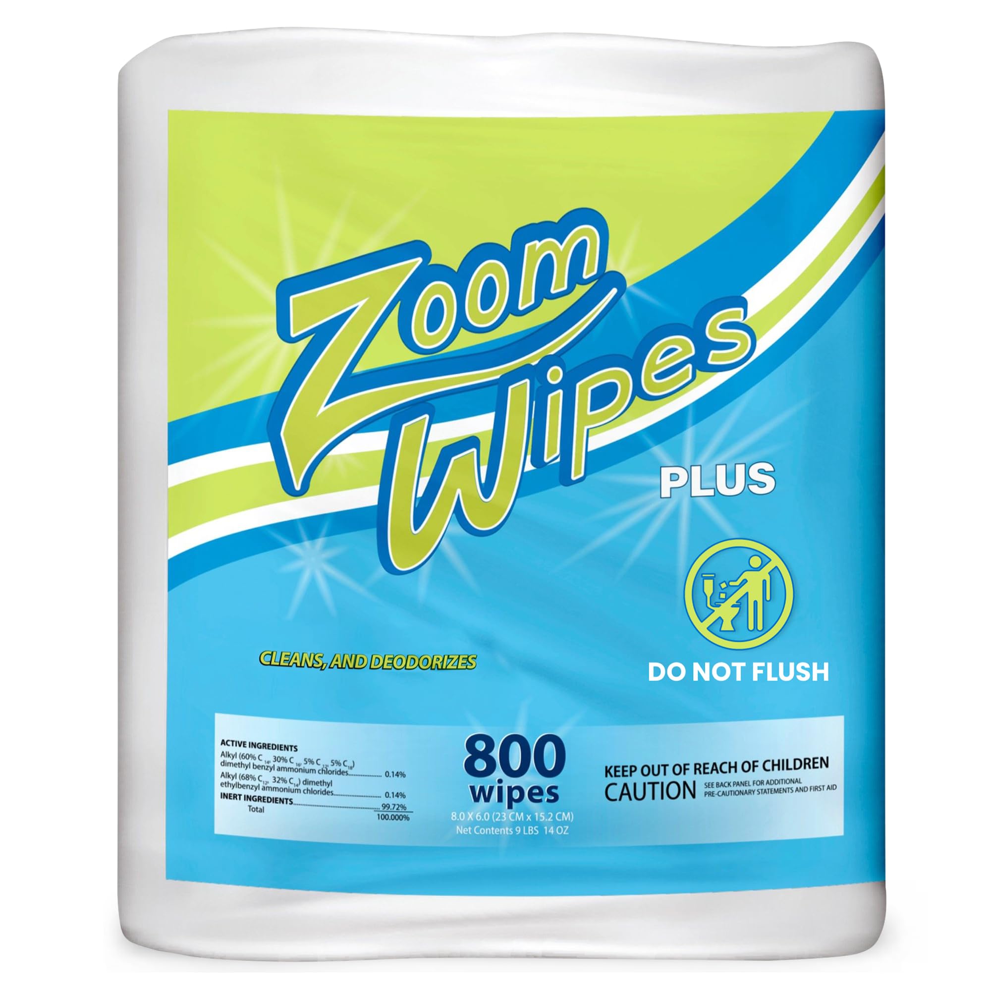 Amazon.com: Zoom Wipes Plus – 4 Rolls (3200 Wipes), Citrus Scented