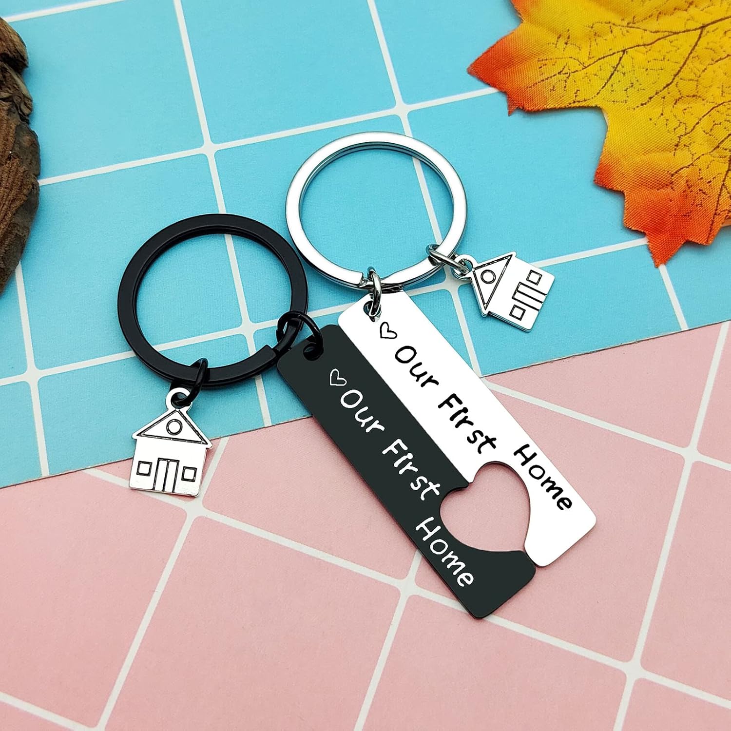 Happy New House Keychain Housewarming Gift for Couple First Home Gift New Home Owner Gifts New House Keyring Gift for New Home Husband Wife Keyring Gift For Newlyweds Moving in Gift for Women Men - Image 5