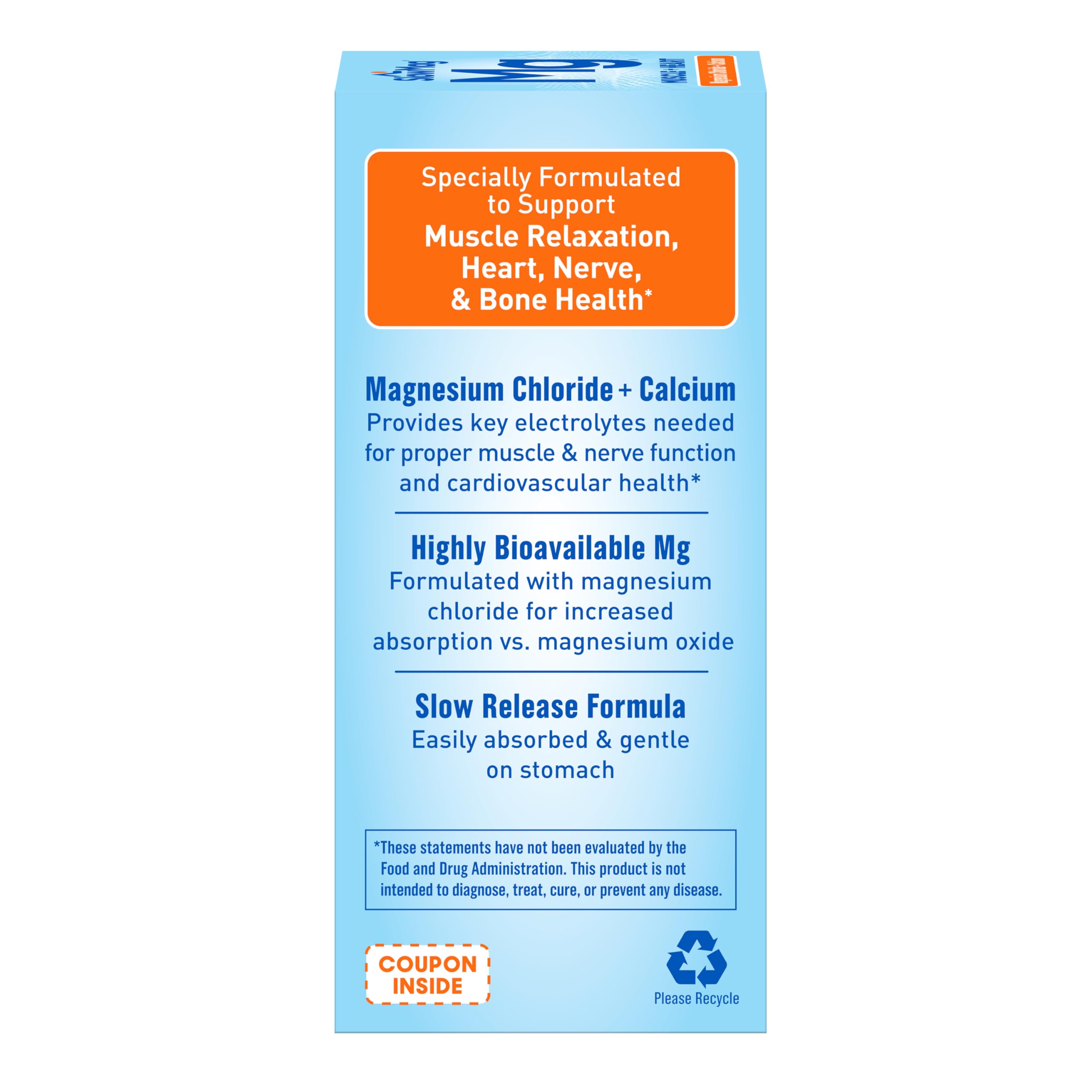 SlowMag Muscle & Heart Magnesium Chloride Supplement with Calcium, 60 Count, Supports Muscle Relaxation, Heart, Nerve & Bone Health, High Absorption — Amazon image 3