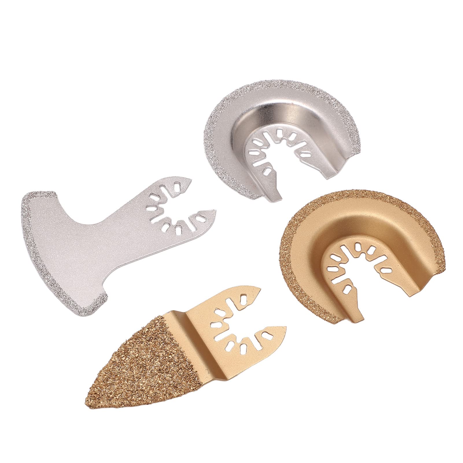 Generic Lame per Oscillanti Diamantate Utensile da Taglio a Lunga Durata per Pietra e Cemento, 4 Pezzi per Vari Progetti