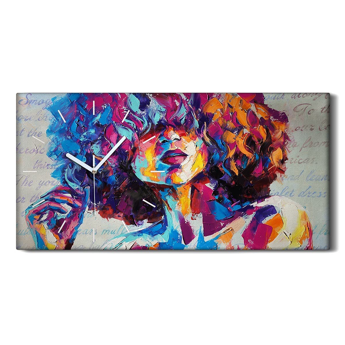 Horloge sur Toile Silencieuse Ne Pas Tic Tac pour Salon et Chambre
