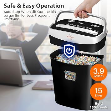 Vidateco 10 Sheet Cross Cut Paper Shredder for Home Office