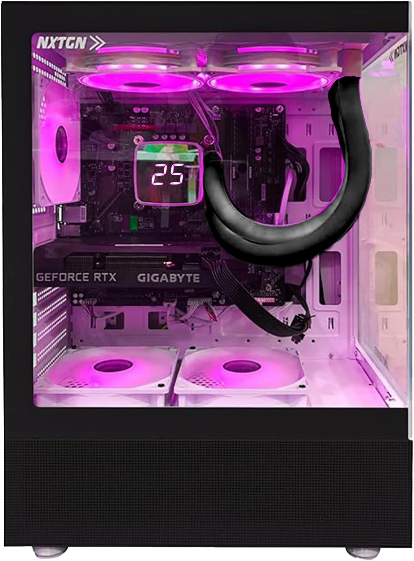 NXTGN Core I9 14th Generation Top Notch Desktop PC (14900K CPU, 64GB DDR5 RAM, 1TB NVMe SSD, 4TB HDD, RTX 4060 8GB GPU, ARGB Liquid Cooler with Display, 5G WiFi& BT, Win11 Pro, 3 Yr Warranty