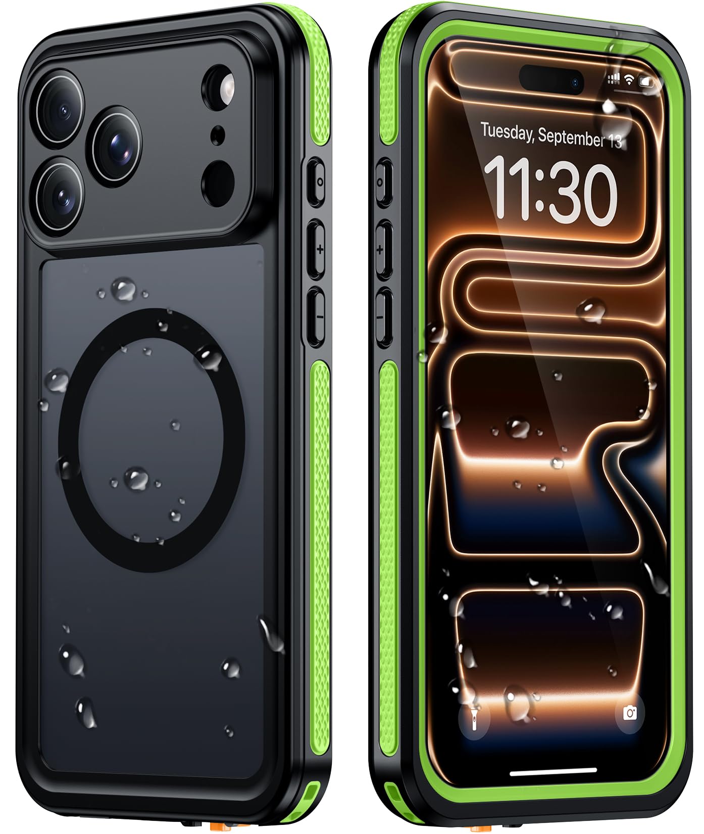 Temdan Designed for iPhone 17 Pro Max Case Waterproof, Green