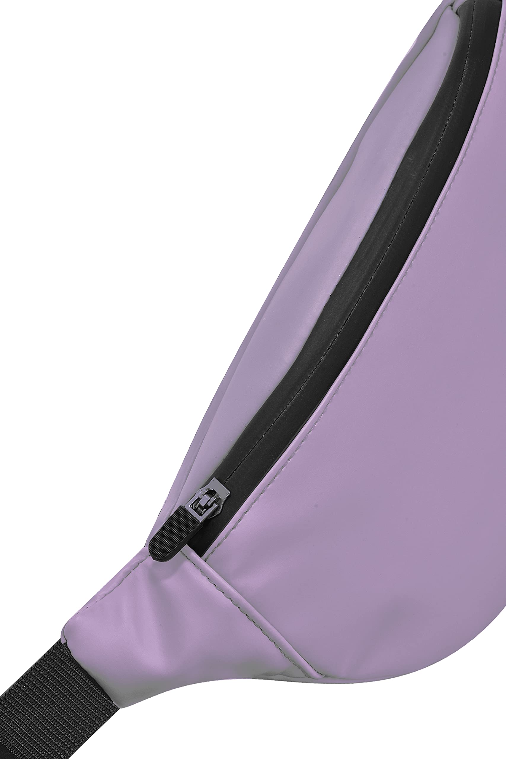 SYUTM Unisex Premium Leather Waist Pack Slinger Travel Handy Hiking PU Rubber Zip Pouch Elegant Style Document Money Phone Belt Sport Bag for Men and Women Adjustable Strap (Purple Venus) 1