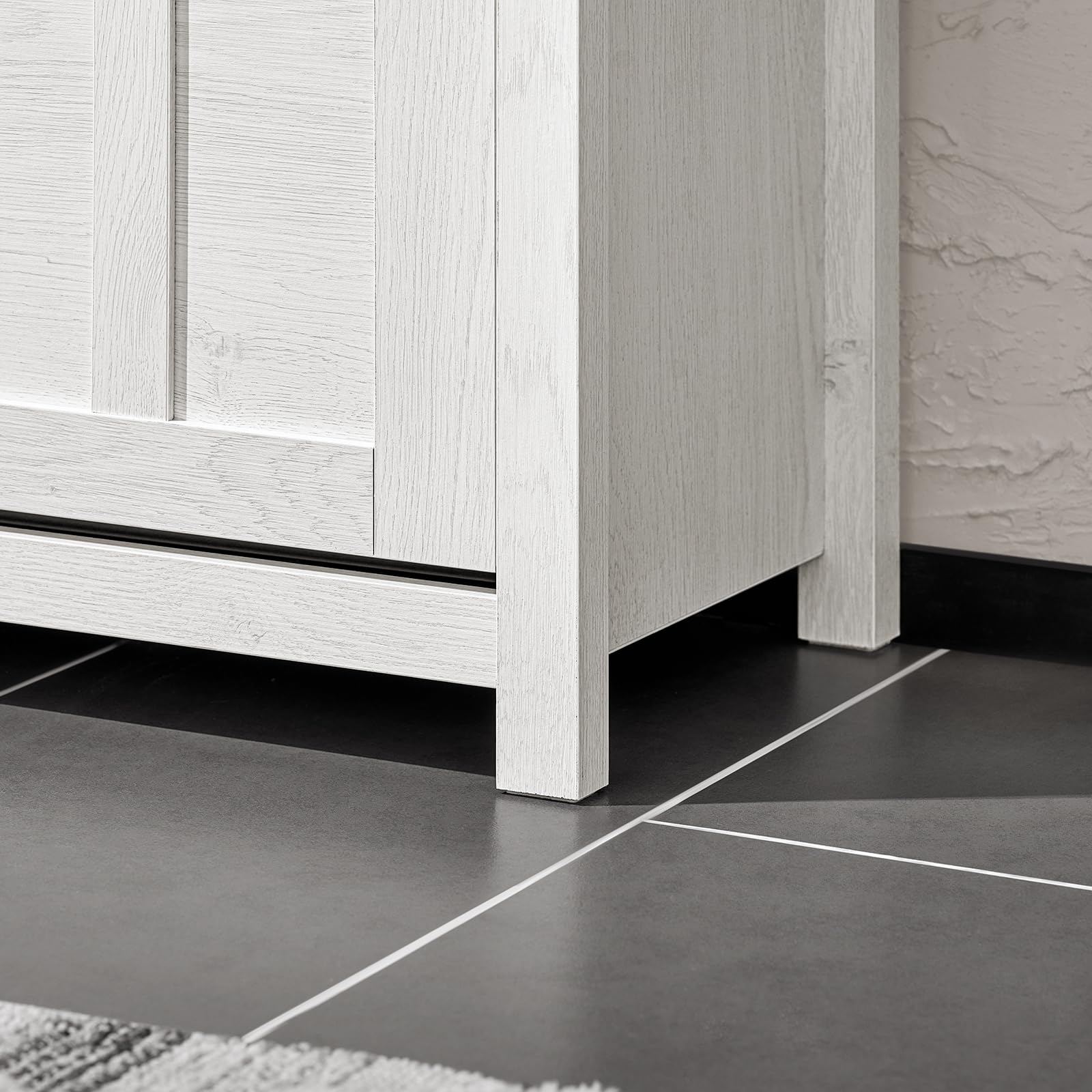 SoBuy Zapatero Estrecho con 3 Solapas 80x30x111cm para recibidor | Mueble zapatero blanco con 3 solapas abatibles, MDF/PB, capacidad 12 pares FSR162-W
