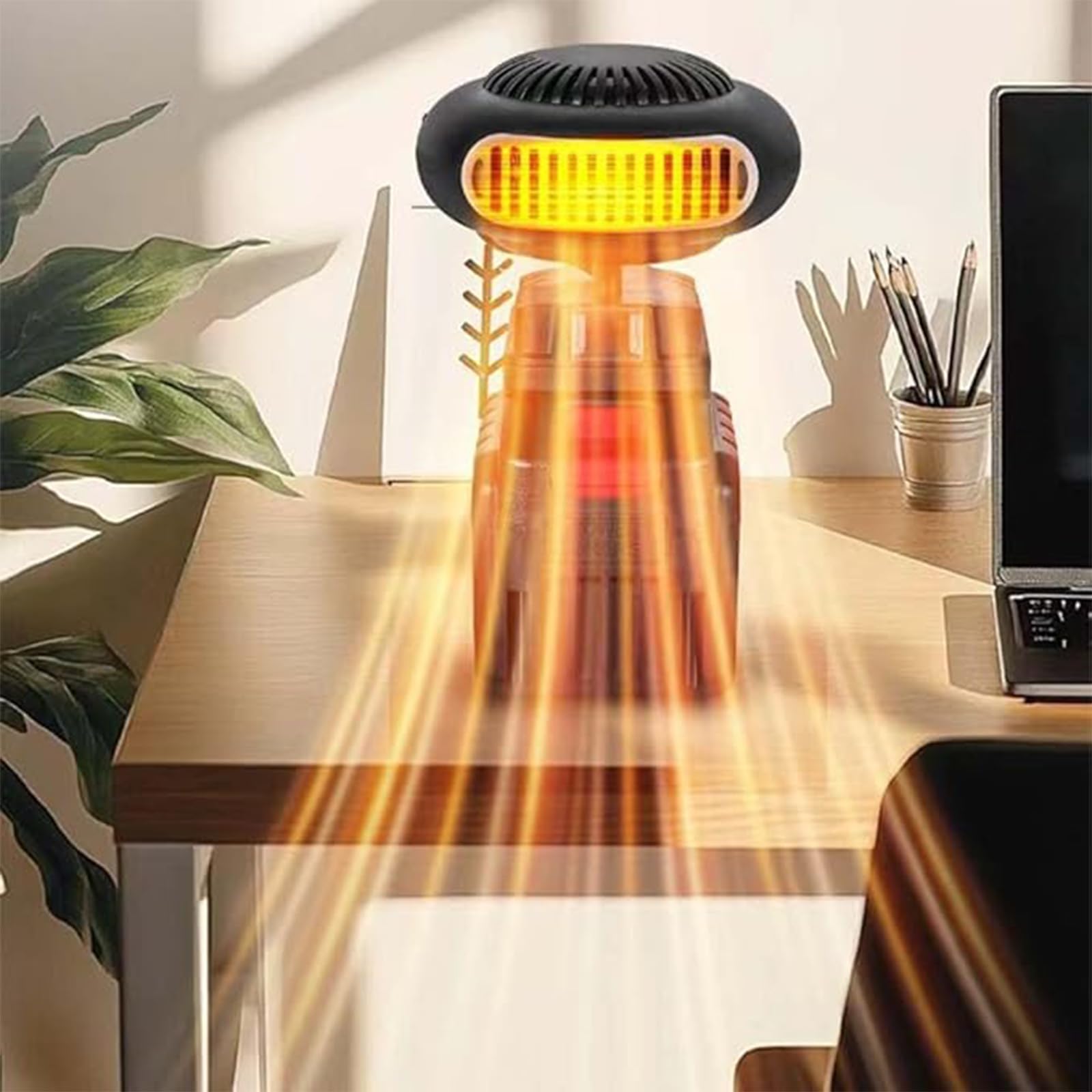 Auto Heizung Mit Akku 2026 Upgrade – Mini Heizlüfter Mit Kippschutz, 2 Temperaturstufen, USB-Anschluss, Wiederaufladbar Für Camping, Büro & Auto