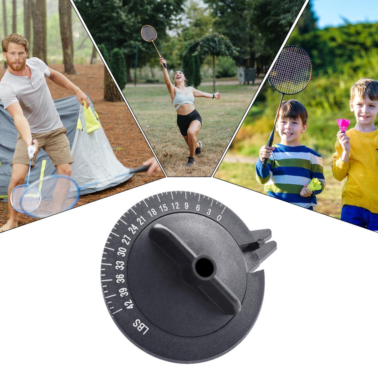 Sport Racket String Tester, Handspannung, Tennis Squash Ball Playing Gear, Accurate Measurement, Tensions Meter für Mother, Father, Schwarz