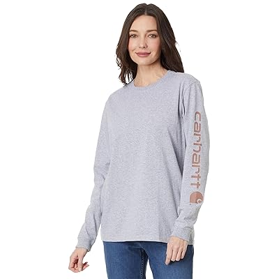 Carhartt Loose Fit Heavyweight Long Sleeve Logo Sleeve T Shirt Women