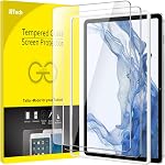JETech Screen Protector for Samsung Galaxy Tab S9 11-Inch and Galaxy Tab S10 Lite / S10 FE / S9 FE 10.9-Inch, with Easy Installation Frame, Tempered Glass Film, HD Clear, 2-Pack