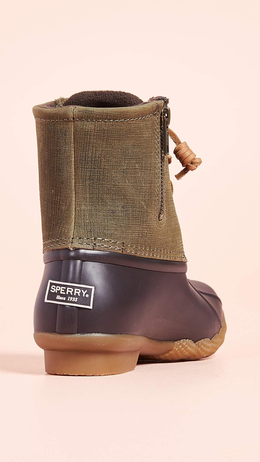 Sperry Women's Saltwater Boots, Brown/Olive, 9.5