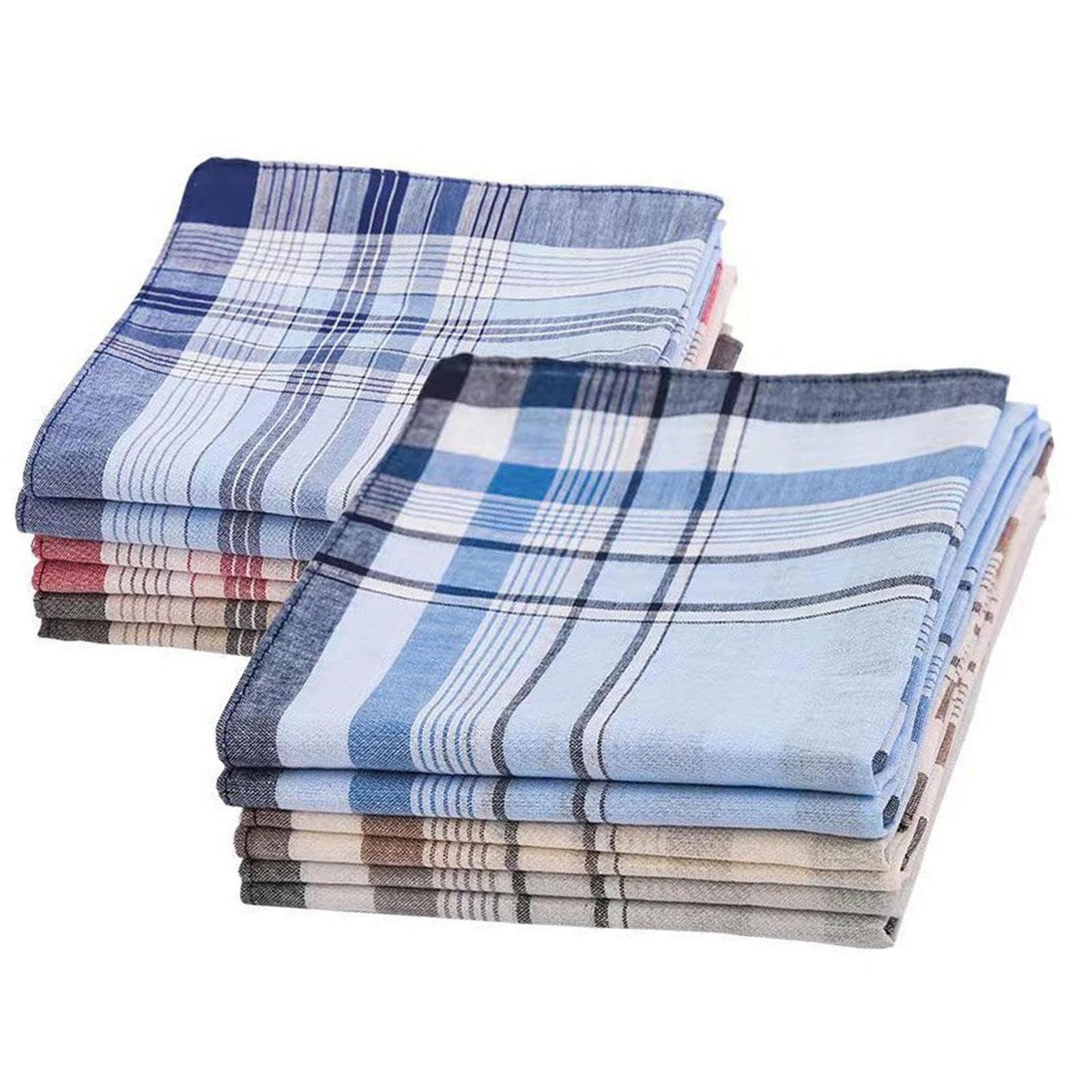 12Pcs Cotton Men's Handkerchiefs Gifts 40cm Kerchiefs for Prom Birthday Suit-image-44