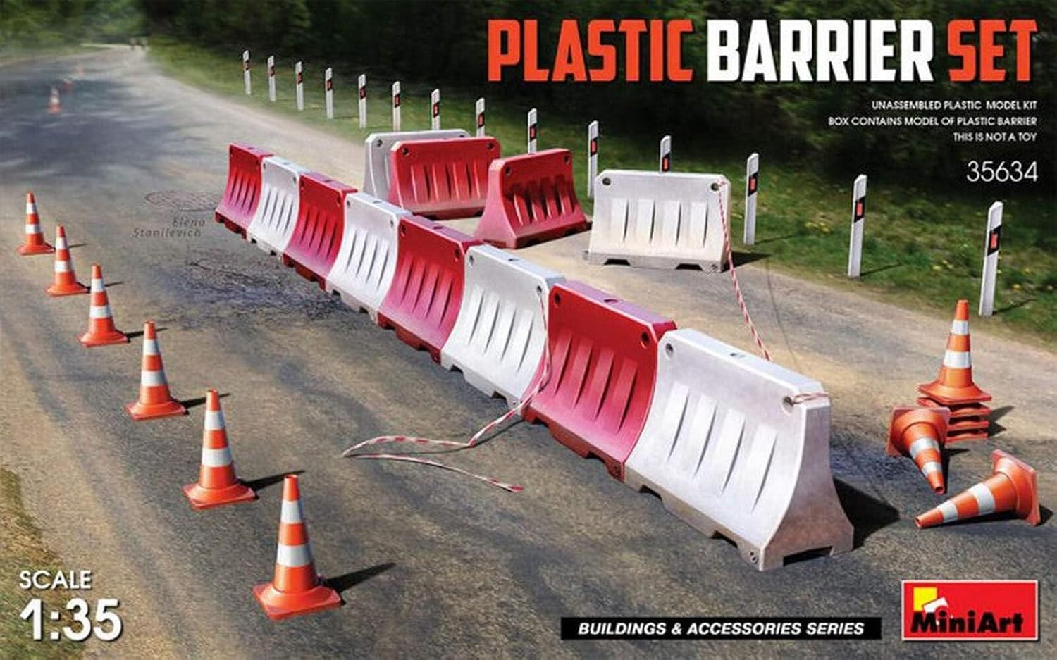 KIT DA MONTARE in Scala COMPATIBILE CON Plastic Barrier Set KIT 1:35 MINIART MIN35634
