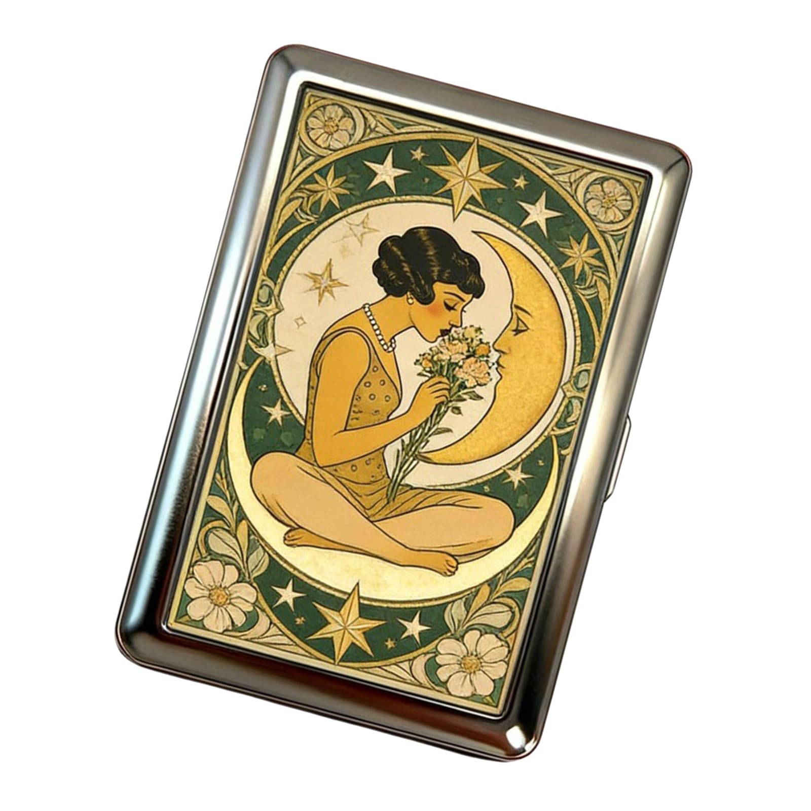 Xjdzineq Artistic Metal Card with Retro Design for Credit Cards and Cash Storage Storage Organizers