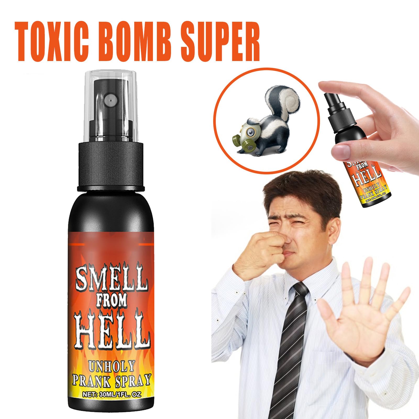 Spray Puzzolente Liquido,Spray Scoreggia Puzzolente,Spray Scherzo Fart,Spray per Scoregge Liquido,Liquido Puzzolente Pesce,Puzzolenti Scherzo Scoreggia,Fialette Puzzolenti 30ML