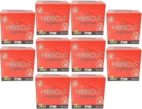 Kit 10cx Chá de Hibisco Orgânico (100 Sachês) Campo Verde