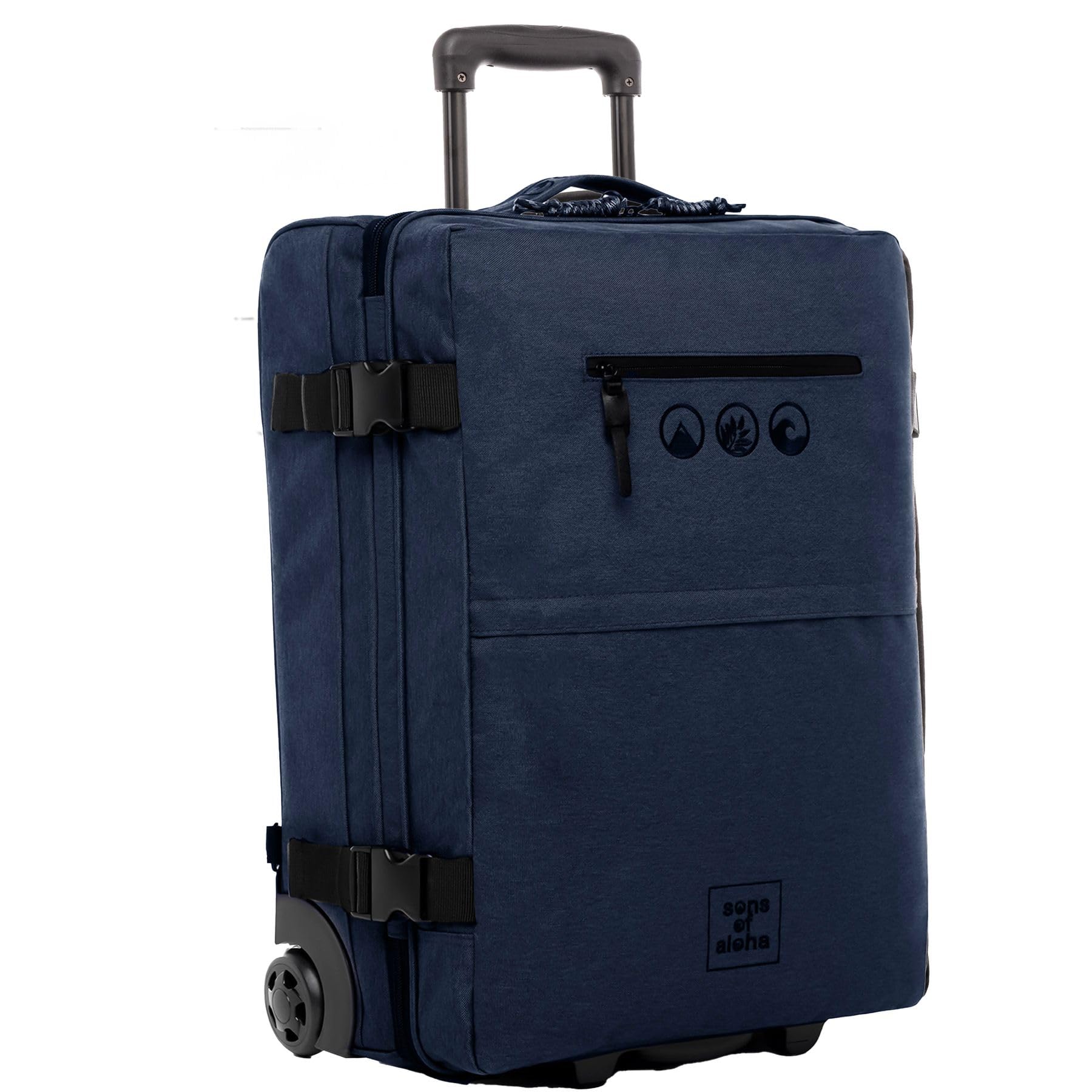 SONS OF ALOHA Valise Cabine et Sac à Dos Kane 2-en-1 Sac à Dos Trolley Cabine - Pet recyclé, Hydrofuge - Bagage d'embarquement Hybride à roulettes 50 x 40 x 20 cm