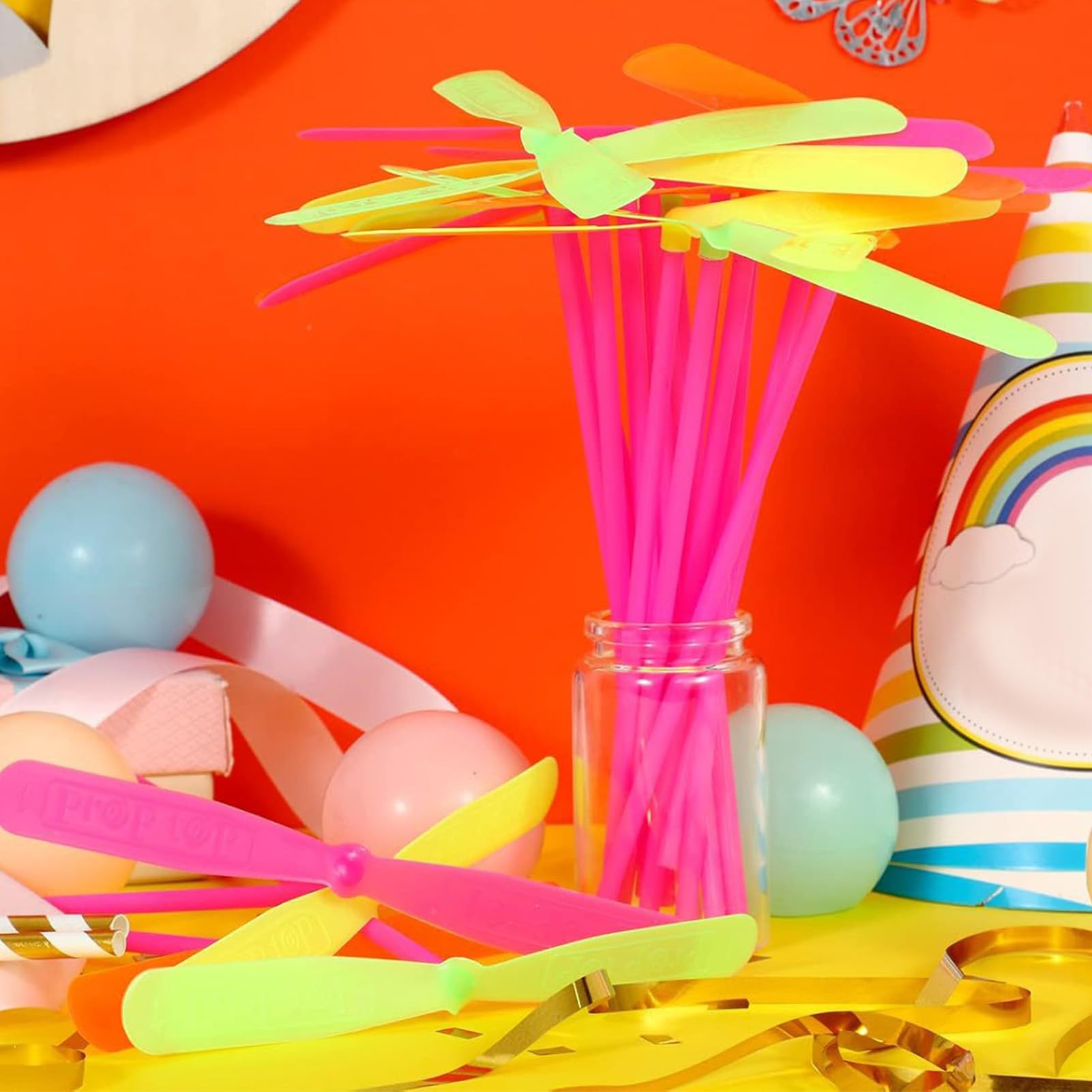 Flying Toys Kids - 30 Pieces Hand Helicopter Spinner Set, Interactive Propeller Flying Toy | for Boys Girls Outdoor Garden Beach Backyard School Lawn Party Favors Goodie Bag Fillers — view 4