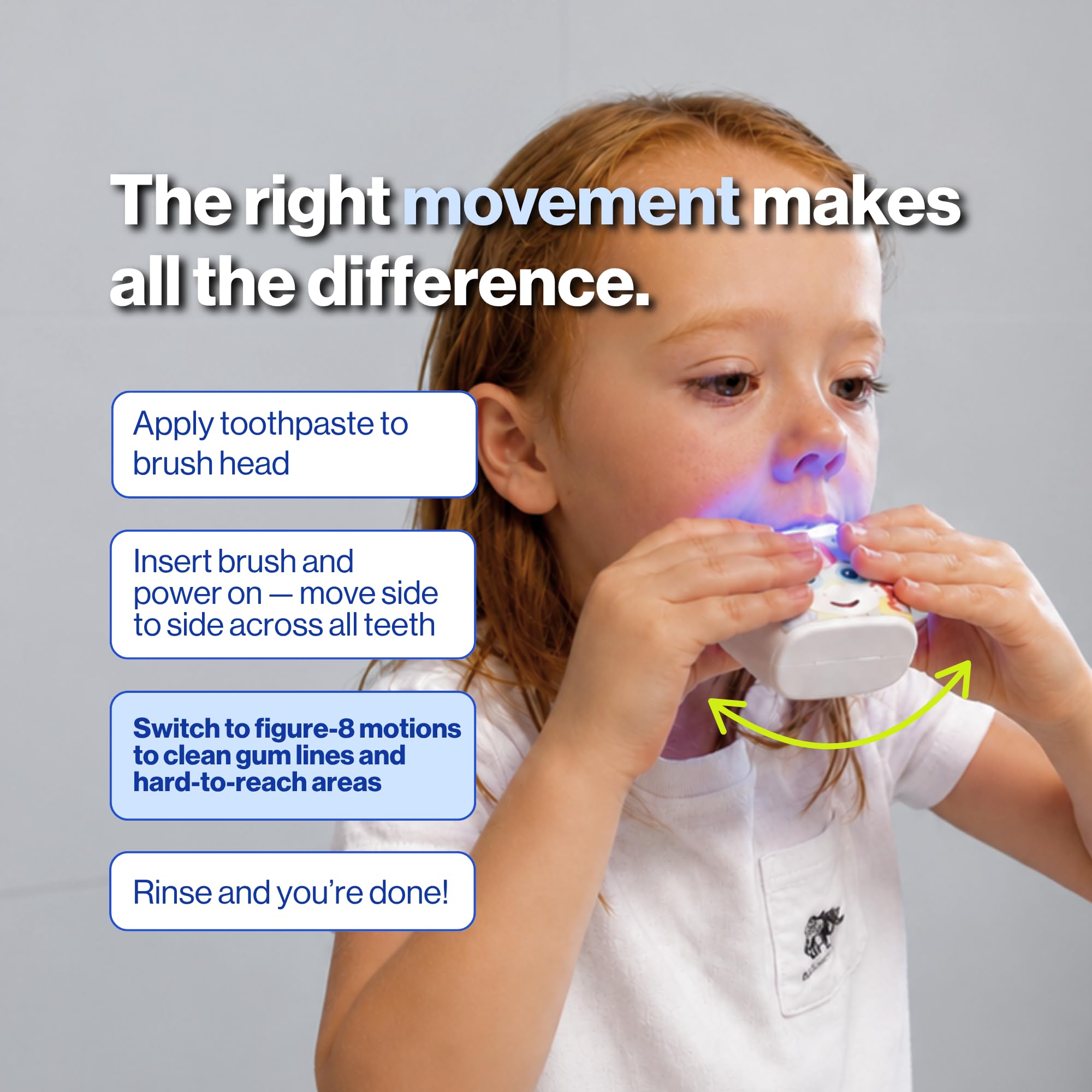 autobrush Cepillo de dientes eléctrico para niños, solo aceptado por ADA, cepillo de dientes en forma de U, clínicamente probado hasta 5.1 veces mejor limpieza, 30 segundos, cobertura completa de 360