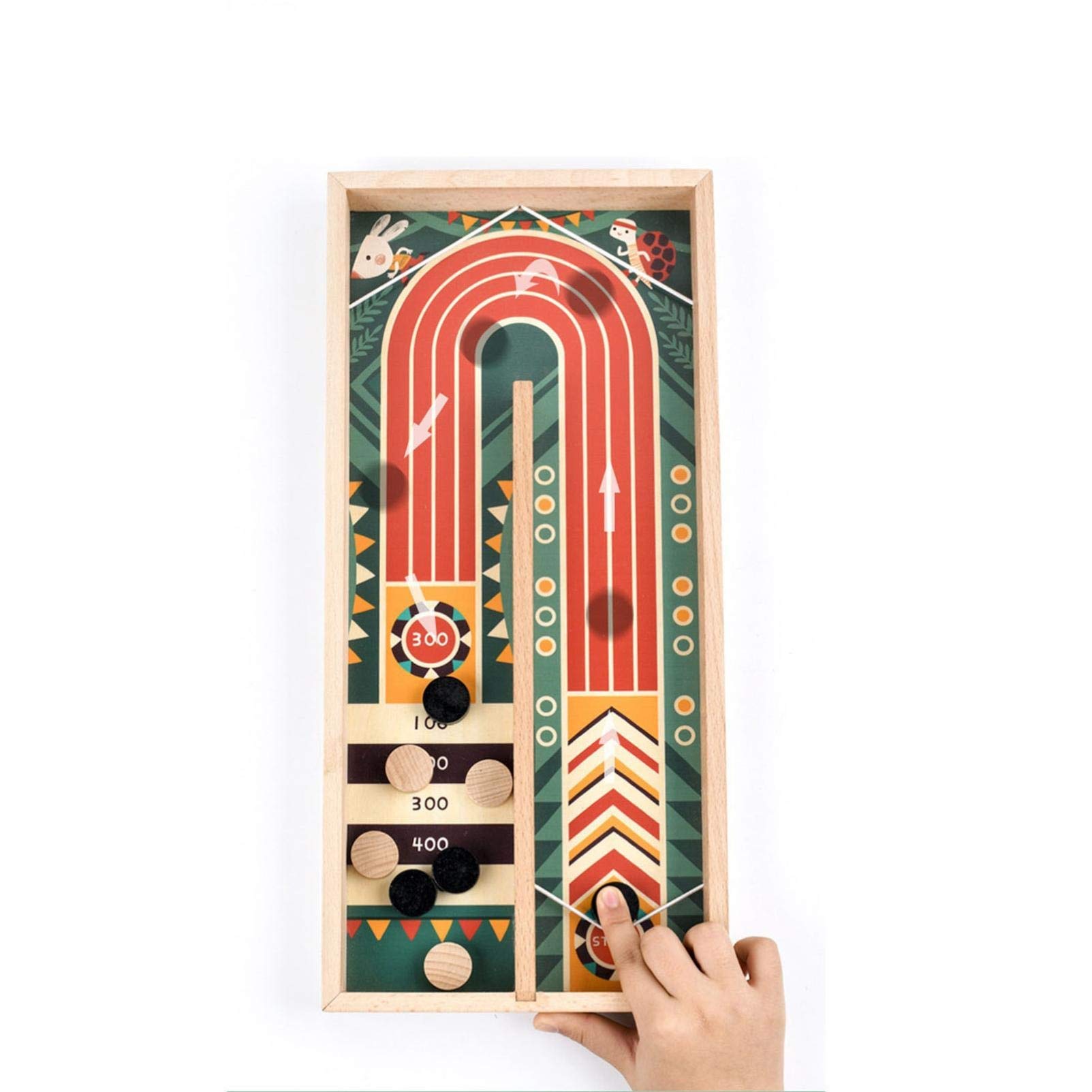 Buy Wooden Sling Rebound Board Games, Table Pin Chess Hockey Party Game