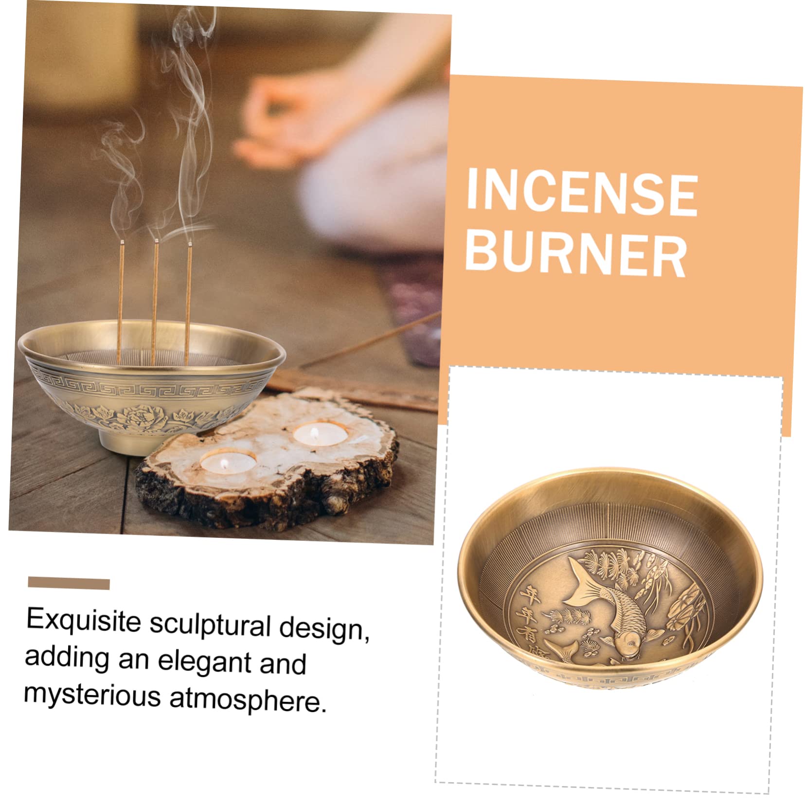 Alipis 3stücke Vintage Buddhistische Räucherschale Aus Retro Räuchergefäß Für Zuhause Meditation Yoga Und Dekoration Für Wohnräume Schlafzimmer Und Büros