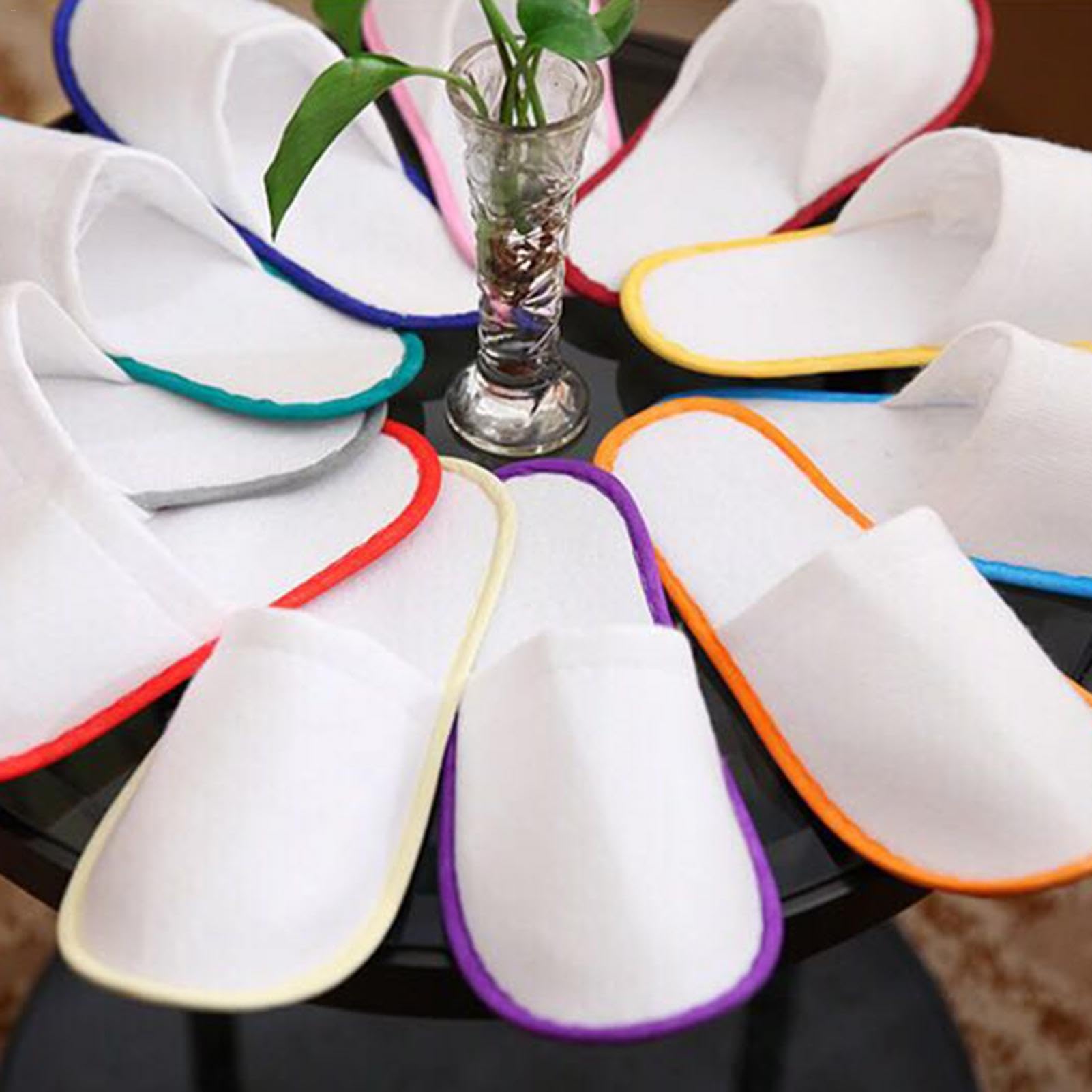 10 Pairs Pantofole Dell' Pantofole Per Casa Pantofole Usa E Getta Pantofole Hotel Set Pantofole Per Gli Ospiti Ciabatte Per Gli Per Hotel, Spa, Casa, Viaggi, Unisex, Lavabili, Misura 36-40