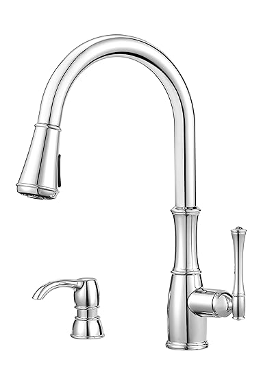 Pfister GT529WH1C Wheaton Single Handle Pull-Down Kitchen Faucet in Polished Chrome, 1.8 gpm