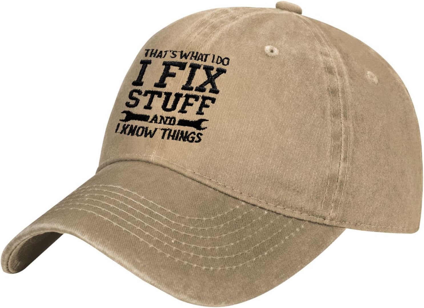 Funny Men's I Fix Stuff and I Know Things Baseball Cap Vintage Dad Hat - Image 2