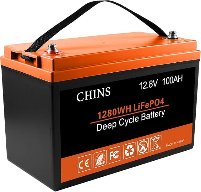 CHINS LiFePO4 12V 100Ah battery image