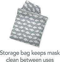 Vista 5 de Green Sprouts - Máscara reutilizable para niños, diseño de pez gris, 24 meses, Pez gris