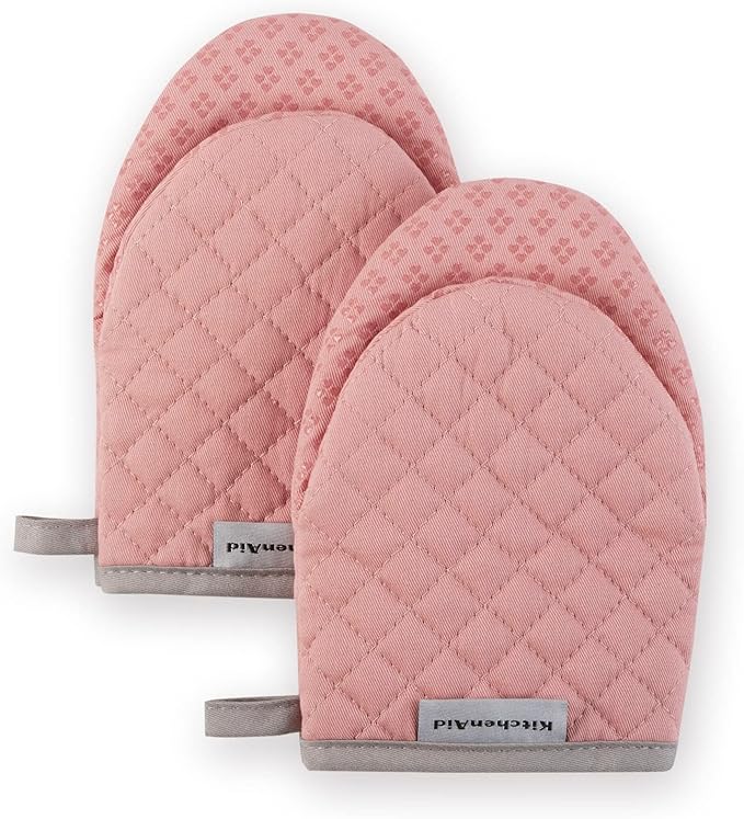 KitchenAid Asteroid Mini Oven Mitt Set, 5.5"x8", Pistachio, 2 Piece