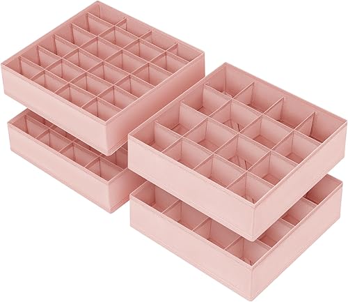 Miniatura 17 de Joyoldelf Organizador de cajones para calcetines, organizador de ropa interior, organizador de 16 celdas de tela, cajas de almacenamiento para Beige