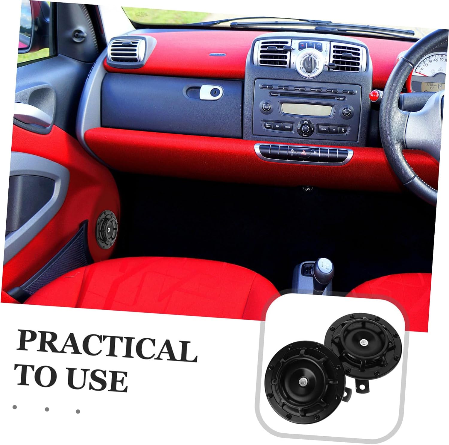 Ciieeo 1pair Loud Motorcycle Horn Tones Scooter Replacement for Motorbike and Atv Easy to Install for Enhanced Driving