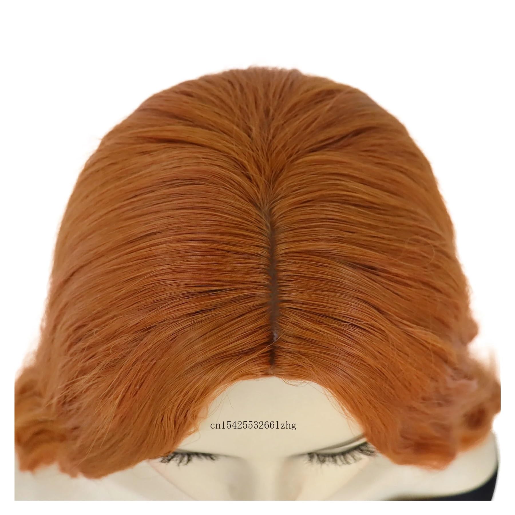 1pc pomarańczowe peruki do cosplay dla kobiet 26 cali długie kręcone peruka syntetyczna część środkowa imbir Drag Queen doczepy włosów(Auburn)