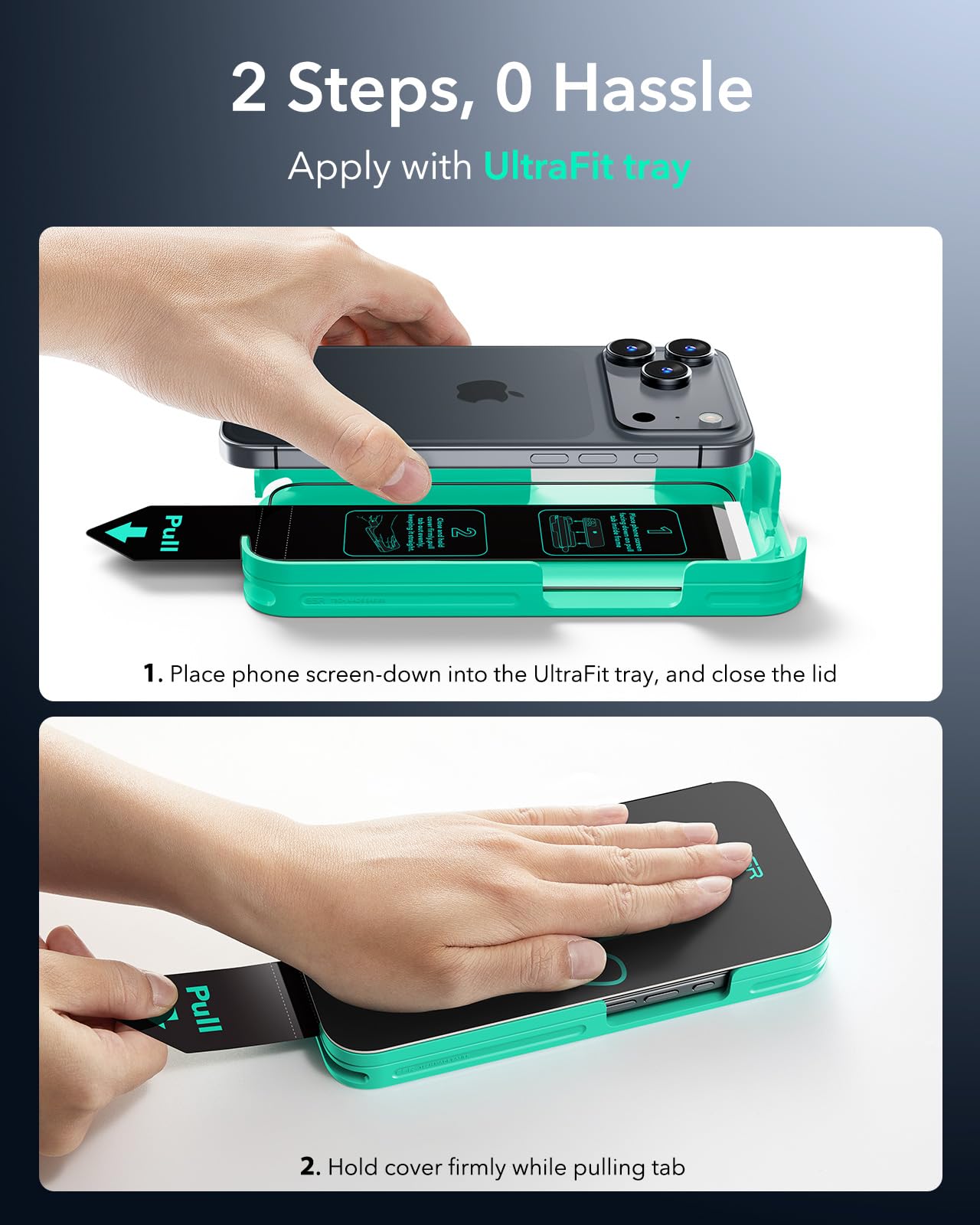 ESR Pellicola Vetro Temperato per iPhone 17 Pro, Vetro temperato di qualità militare, Infrangibile, Rivestimento anti-riflesso, Durevole, serie Armorite Ultra-Tough con supporto Ultra Fit, 3 pezzi