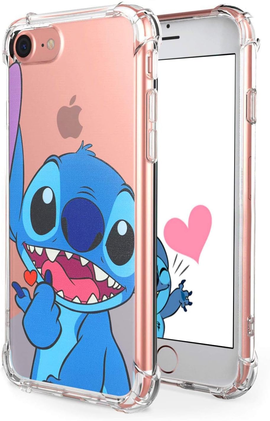 STSNano Case for iPod Touch 5/6/7 Fashion Cute Cartoon Soft TPU Silicone Cover, Love Stch Design Fun Clear Funny Protective Skin Slim Fit Ultra-Thin Shockproof Teens Kids Cases for iPod Touch 7&6&5