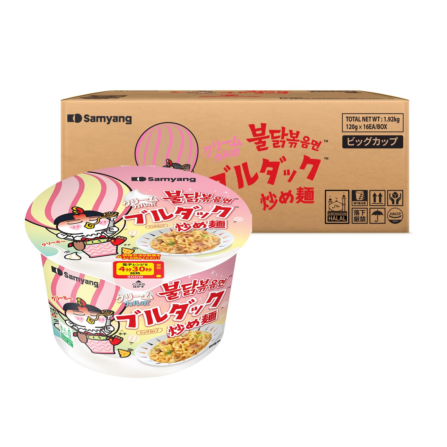 Amazon.co.jp: 【公式】ブルダック炒め麺 BIGカップ 16食（クリーム