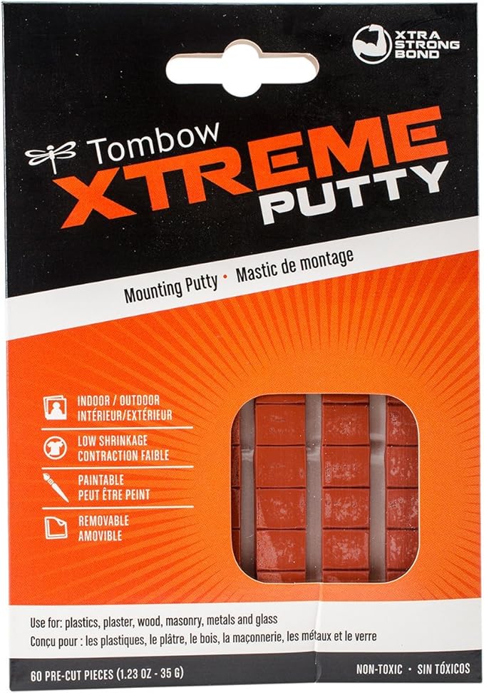 Tombow Xtreme Mounting Putty TabsRed .375"X.375" 60/Pkg