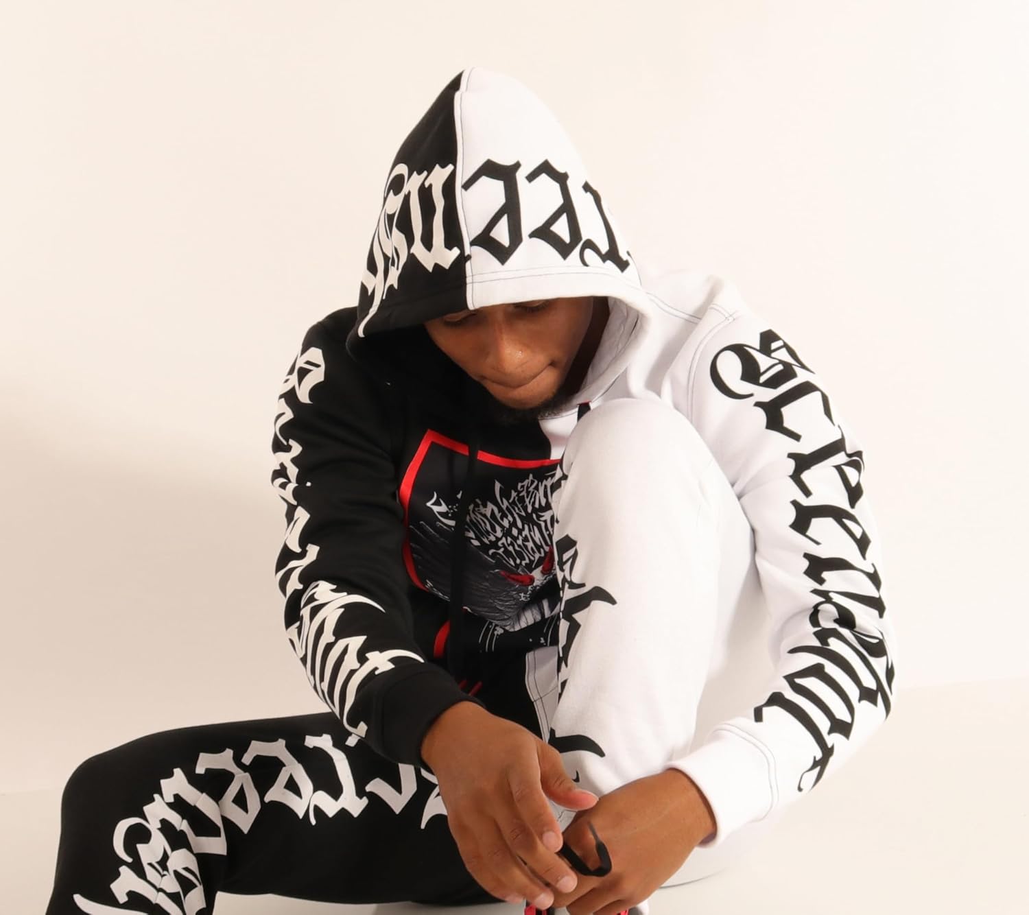 SCREENSHOT Mens Urban Premium Fleece Hoodie - NYC Streetwear Fashion Embroidery Patch Gel Print Hooded Sweatshirt