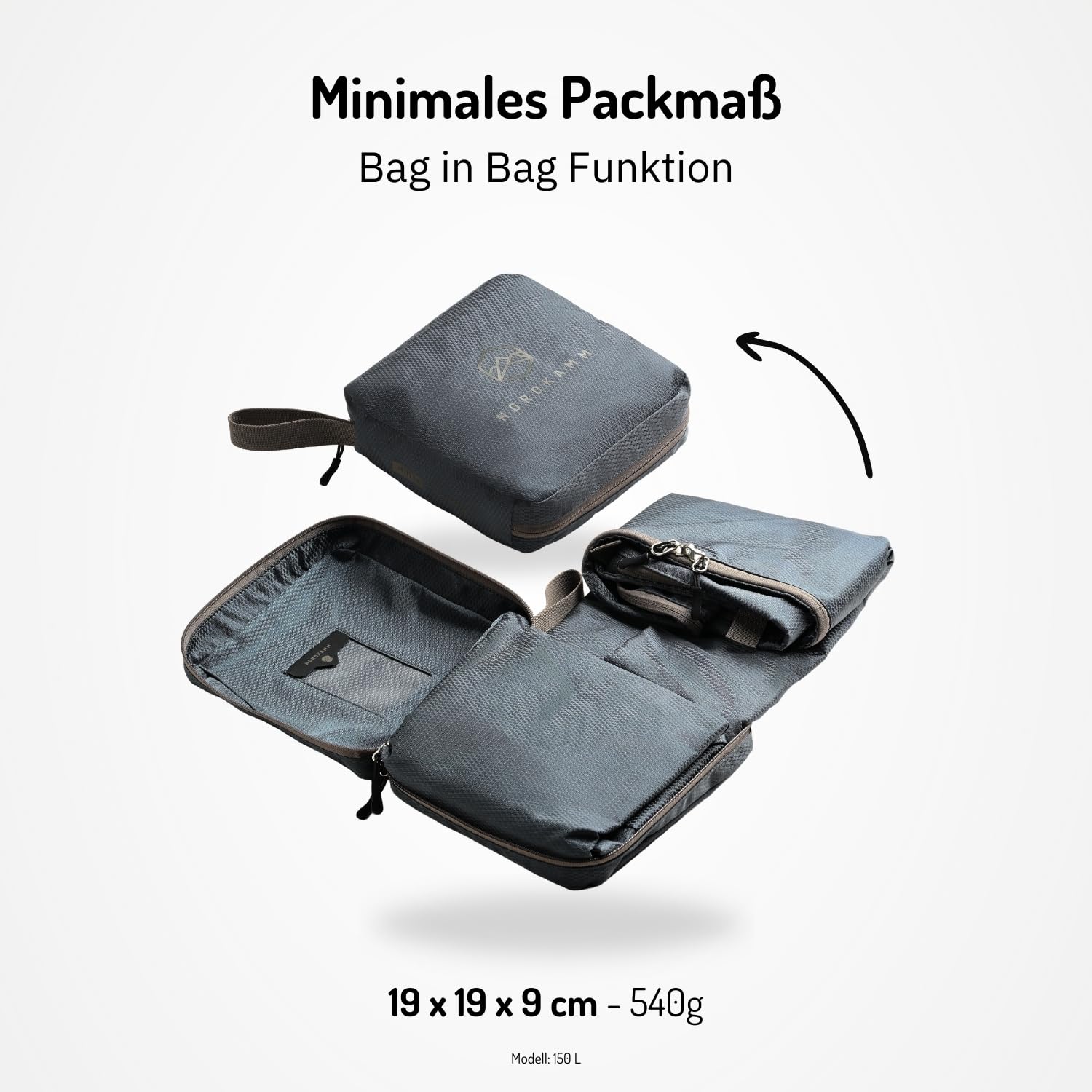 NORDKAMM Schutzhülle Rucksack 80l und 150l, Transporthülle für Flugzeug, Flight Cover