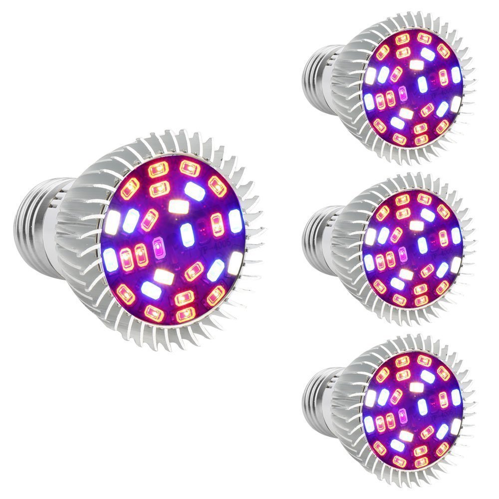 Esbaybulbs 4 Pcs Full Spectrum E26 LED Grow Light Bulb