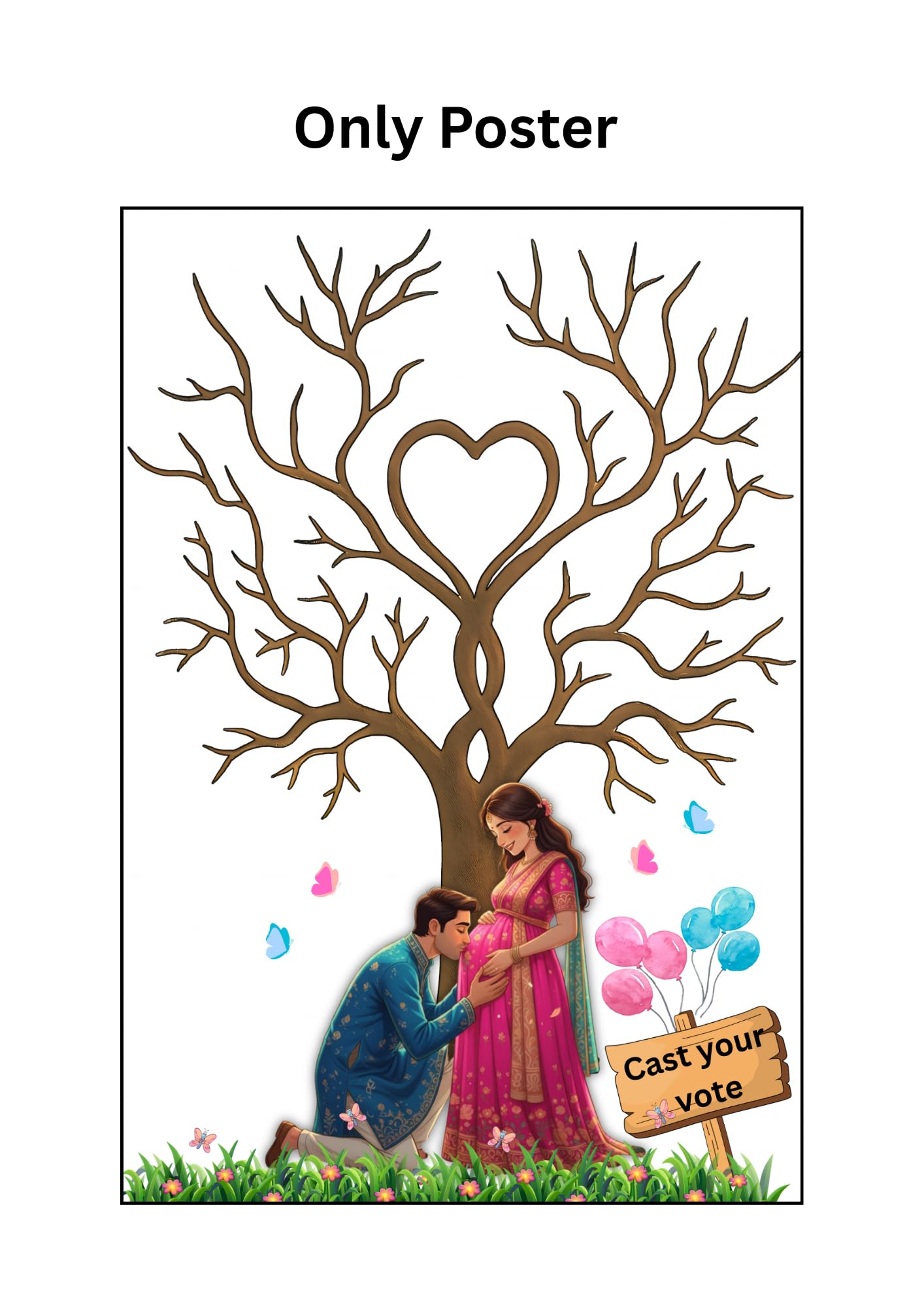 Baby Shower Voting Chart – Fingerprint Keepsake -2