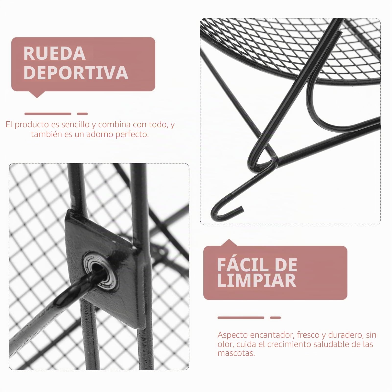 Hemobllo Juguetes Hamsters Gran Chinchilla Metal Hamster Running Wheel Hedgehog Estante U?as Animales ?os () Chinchilla Accesorios Pequeño
