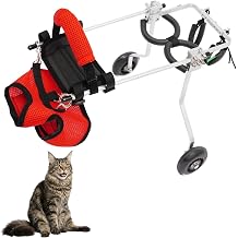 Cat Wheelchair for Back Legs, Fits 6.6-17.6 lbs, Adult Cats, Size M
