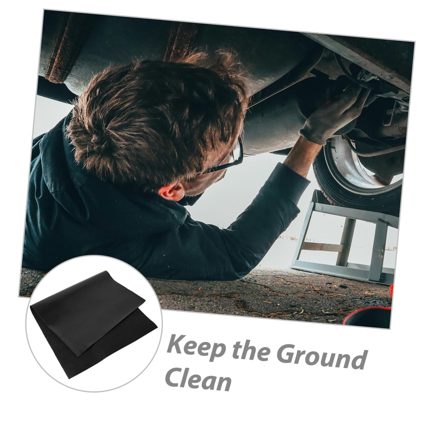 Tappetino Assorbente per Garage Protezione Pavimento per Auto Facile Lavabile con Retro Antiscivolo per Fuoriuscite Olio