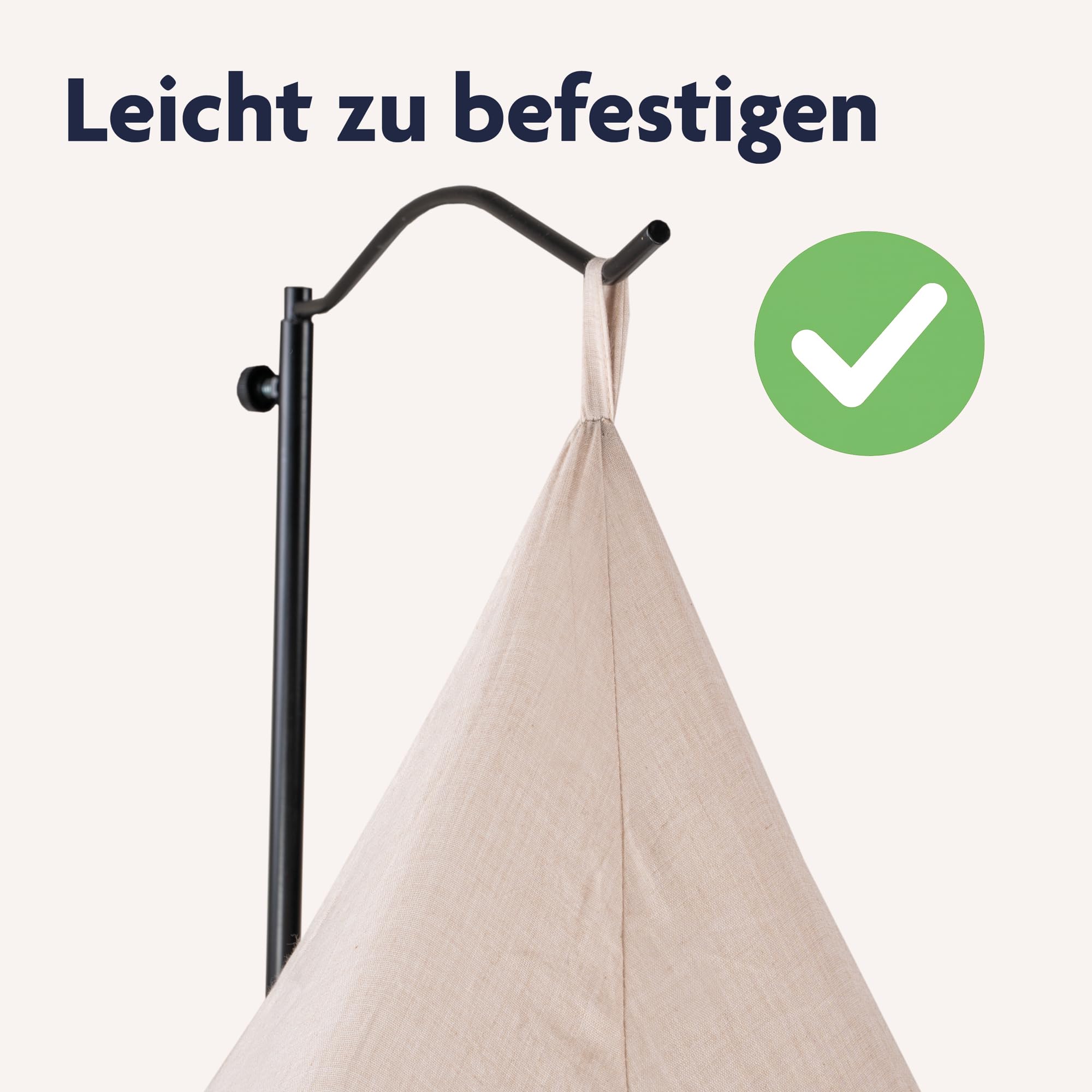 Julius Zöllner Baldachin aus Voile Ø55 cm – für Babybett & Kinderbett – Kinderzimmer Deko – Sand