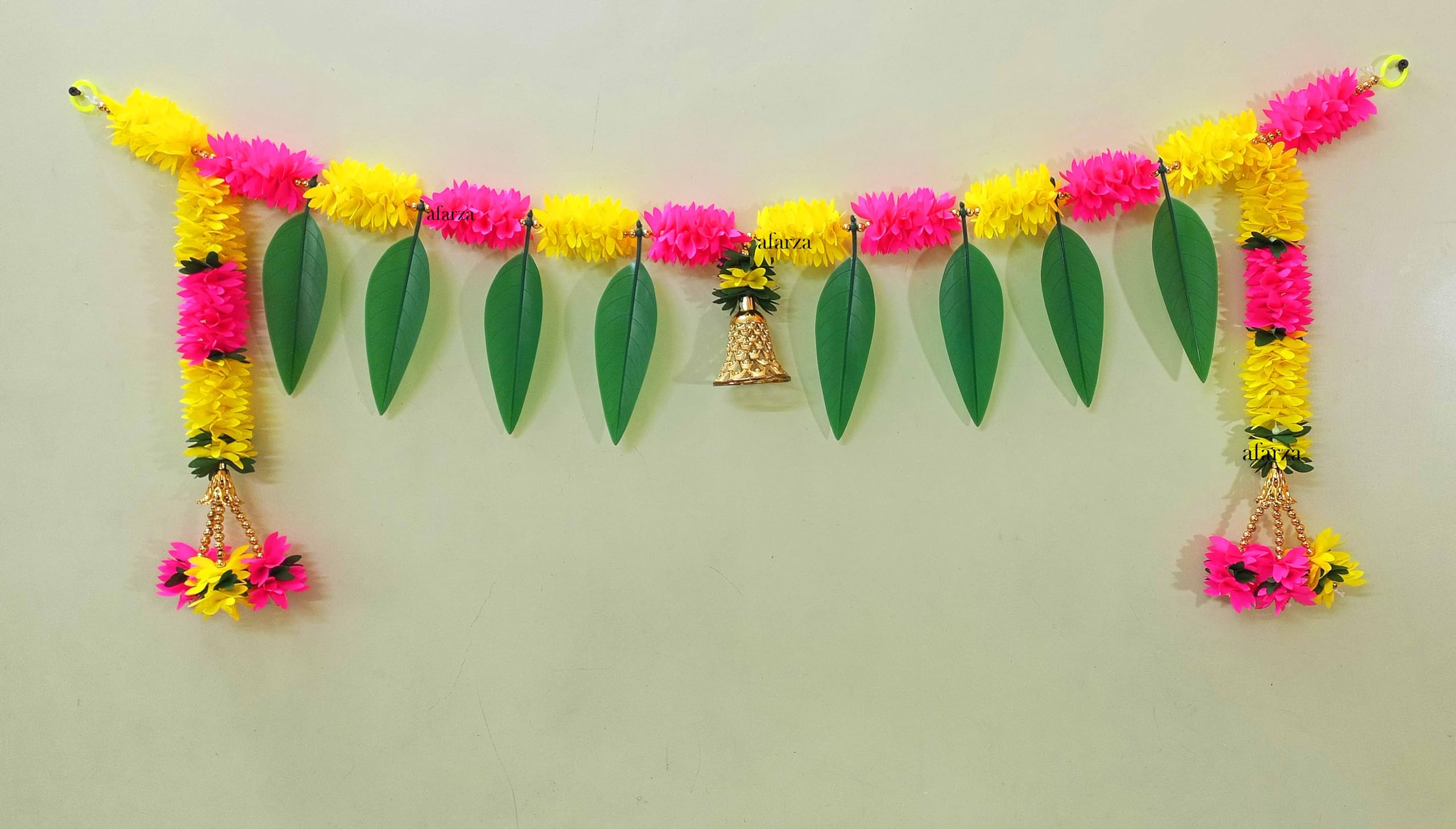 afarza Toran for Main Door Latest Home Decoration Entrance Hanging Handmade Bandarwal Gift Item (Pink Yellow) (B0CMGGZMBW) Amazon Price History, Amazon Price Tracker